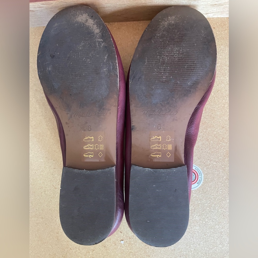 Madewell The Lacey Loafer flats in burgundy leather - Picture 7 of 9